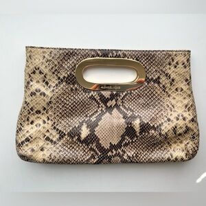 Like New Michael Kors Embossed Leather Clutch